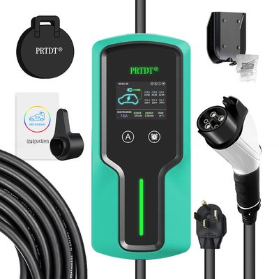 PRTDT Portable EV Charger for AL-GHAZI Cars 7KW 32A Type2 CEE Plug J1772 GB/T Cord 5M Cable