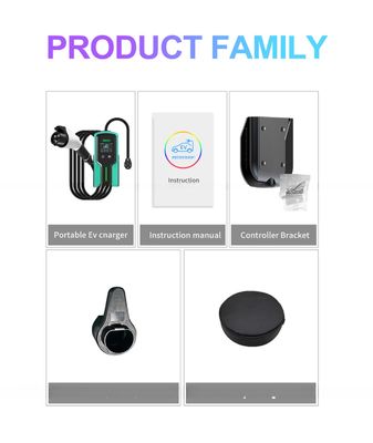 PRTDT Portable EV Charger for AL-GHAZI Cars 7KW 32A Type2 CEE Plug J1772 GB/T Cord 5M Cable