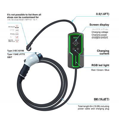 3.5KW/11 KW Wall-Mounted EV Charger  CE Certified  electric car charger 11kw type 2 ev charger station wallbox