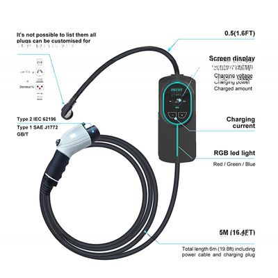 2023 New Arrival 32A 7kw Charging TYPE 2 Electric Car Charger Portable EV Charger
