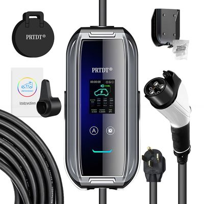 PRTDT 8KW 32 Amp SAE Portable Type 1 EV Charger Electric Vehicle Charging Box for Portable Charging Stations