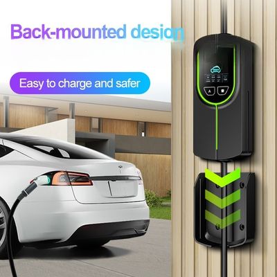 RUIVANDA New 32A 9.6KW Portable Type 1 EV Charger Single Phase AC Charging Box with LCD Screen