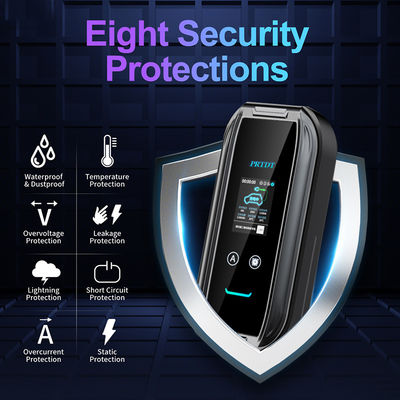 Adjustable Current and IP 65 Water Repellency Type 1 Portable Car Charger PRTDT AC 10A-32A