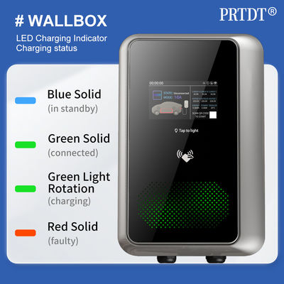 240-400v Wallbox 22kw Level 2 Fast Charging Station EV Wall Charger with No USB Port