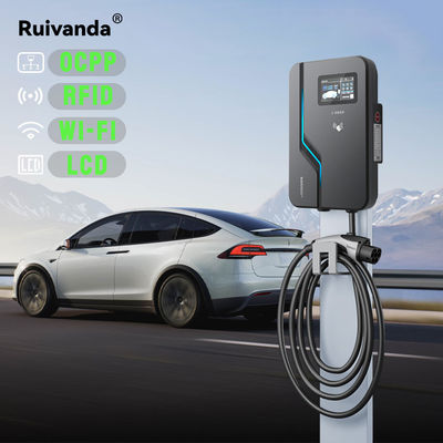 Ev charger 48A 1 phase 7.6kw 9.6kw 11.5kw ev charging station Type 1 with 7.5m cable car charger for electric car