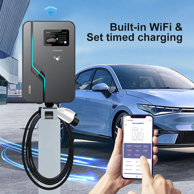 Ev charger 48A 1 phase 7.6kw 9.6kw 11.5kw ev charging station Type 1 with 7.5m cable car charger for electric car